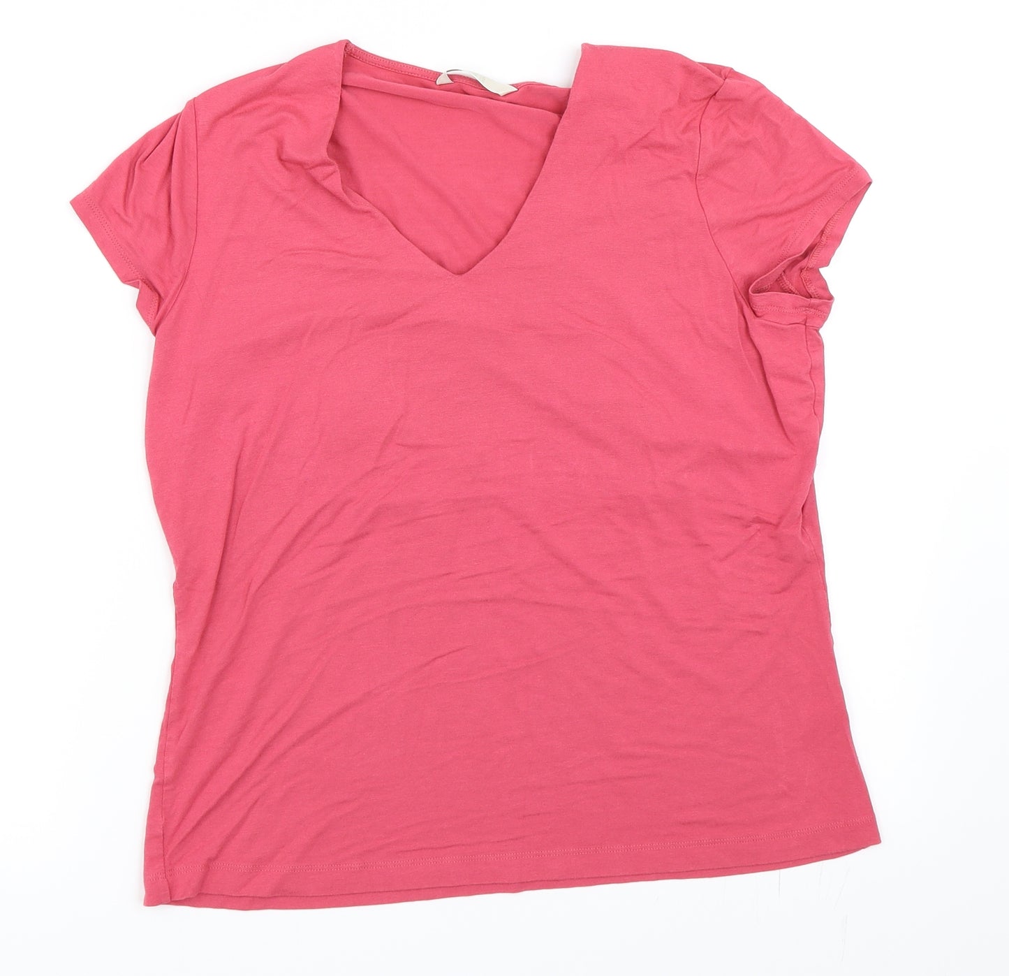 Marks and Spencer Womens Pink   Basic T-Shirt Size 16
