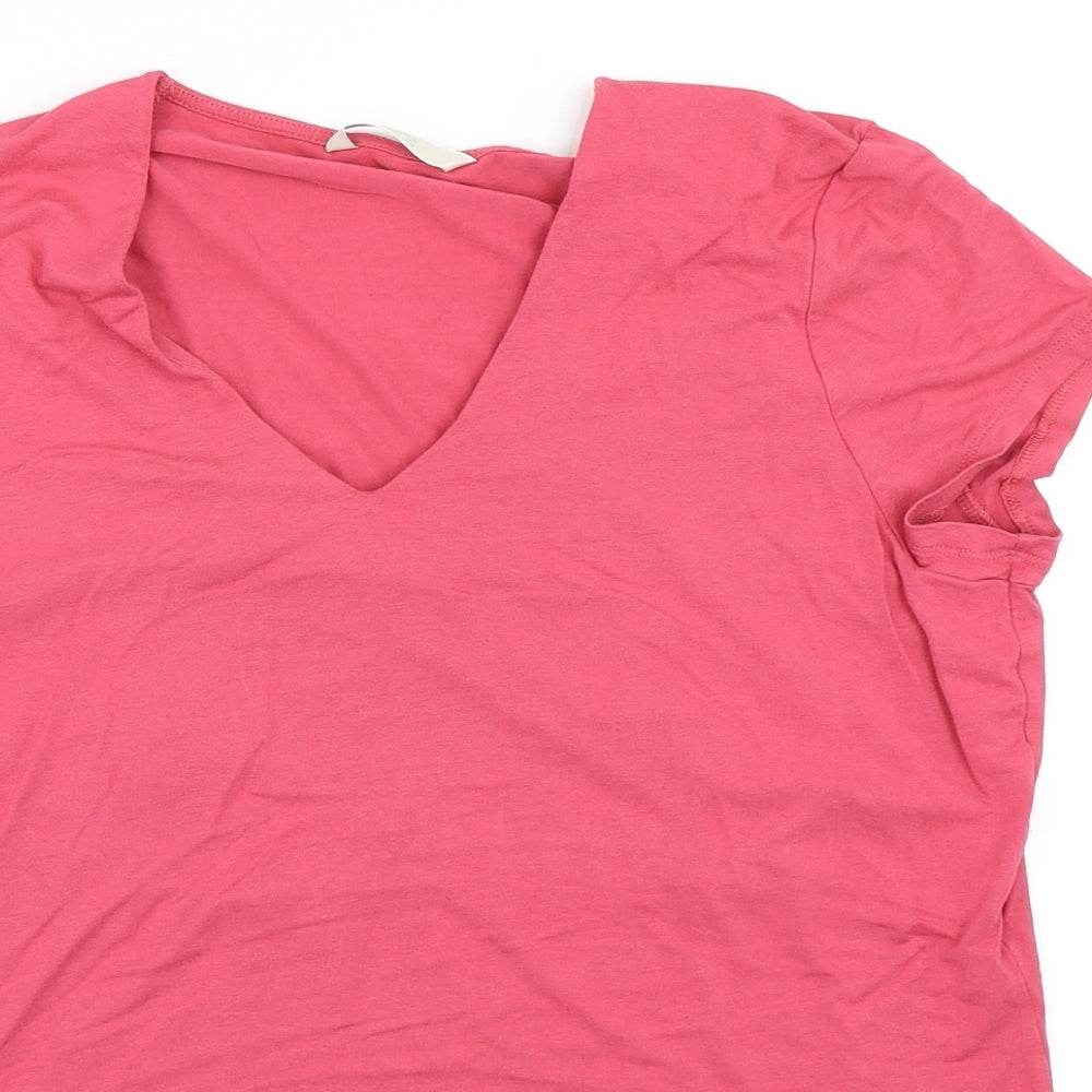 Marks and Spencer Womens Pink   Basic T-Shirt Size 16