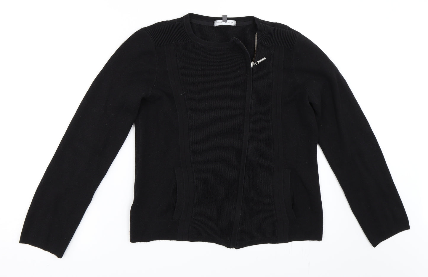 Laura Ashley Womens Black   Full Zip Jumper Size 12