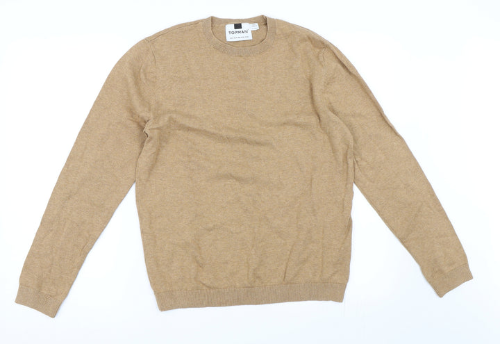 Topman Mens Beige Pullover Jumper Size M