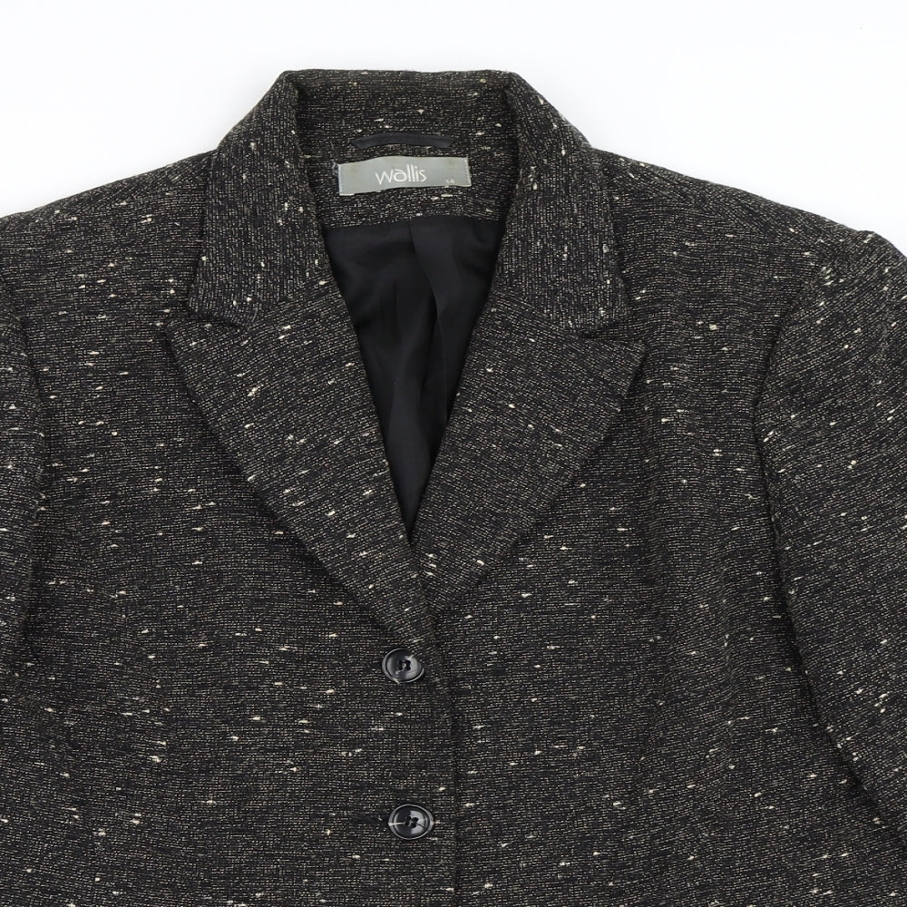 Wallis Womens Black   Jacket Blazer Size 14
