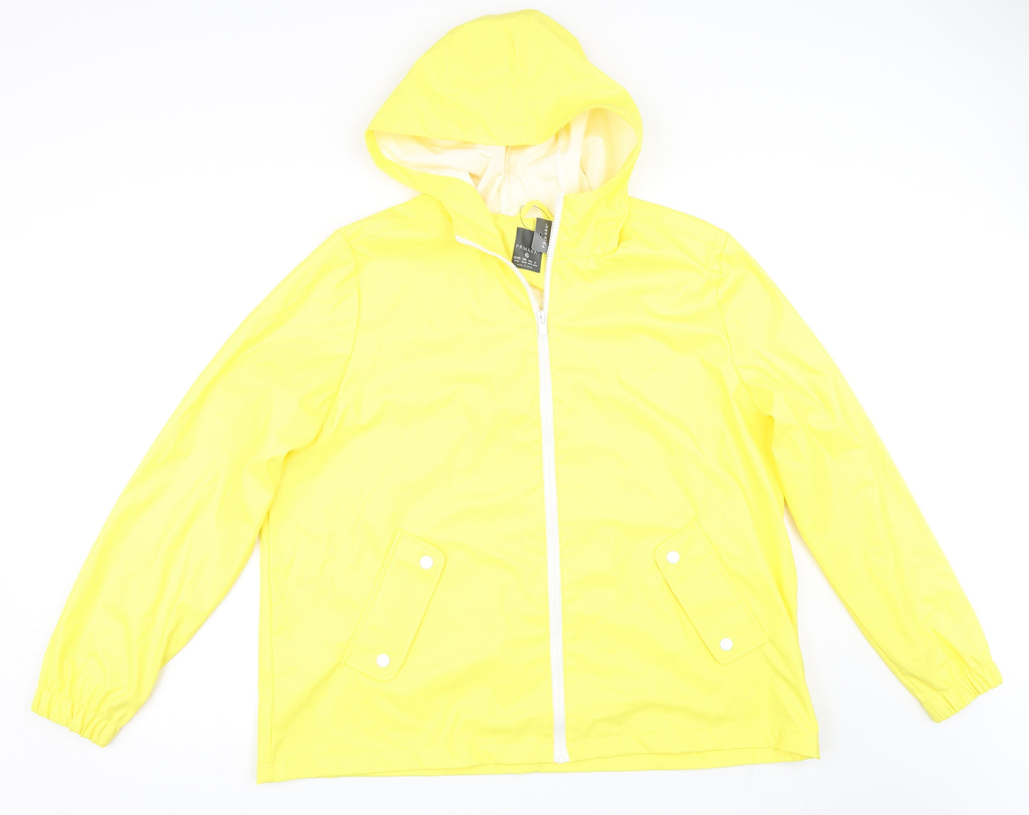 Primark Womens Yellow   Rain Coat Coat Size XL