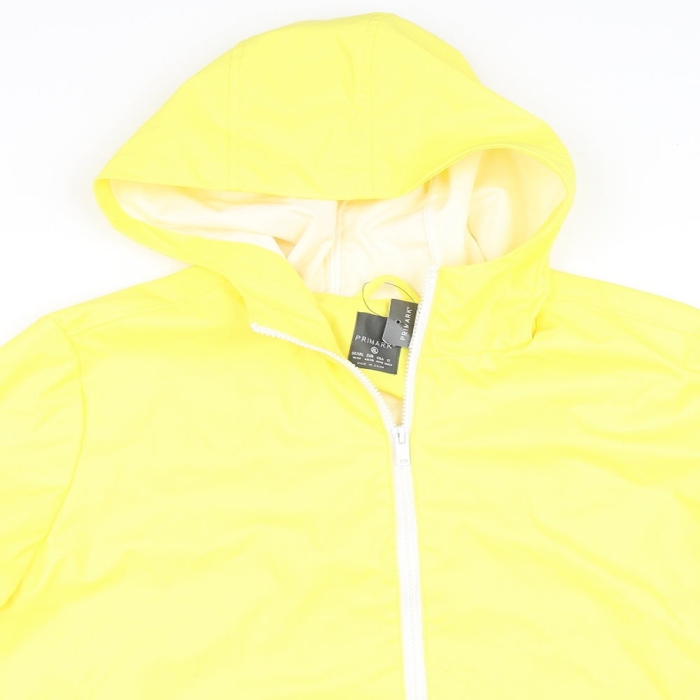 Primark Womens Yellow   Rain Coat Coat Size XL