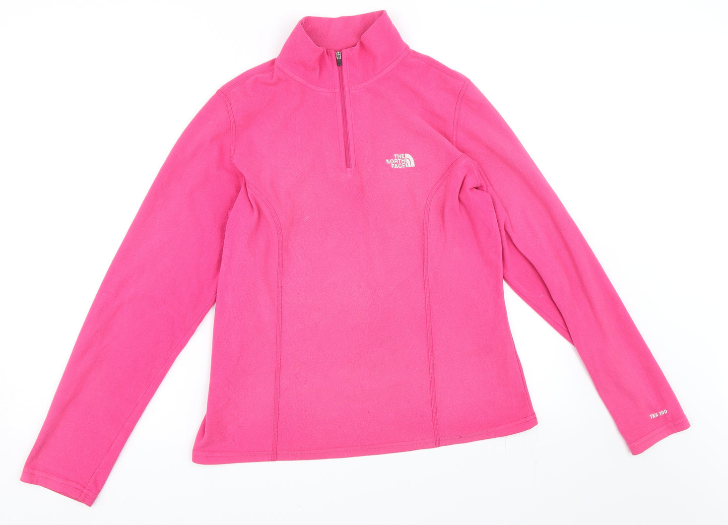 The North Face Womens Pink  Fleece Henley Sweatshirt Size M
