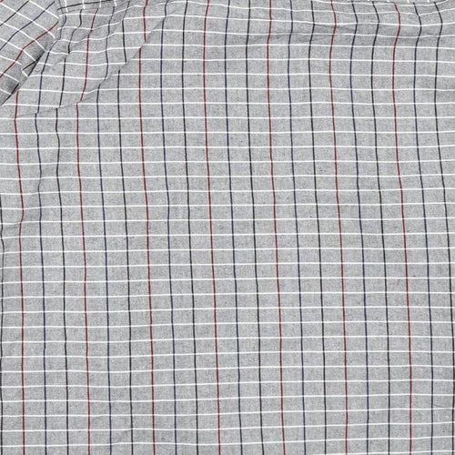 Preworn Mens Grey Check   Button-Up Size XL
