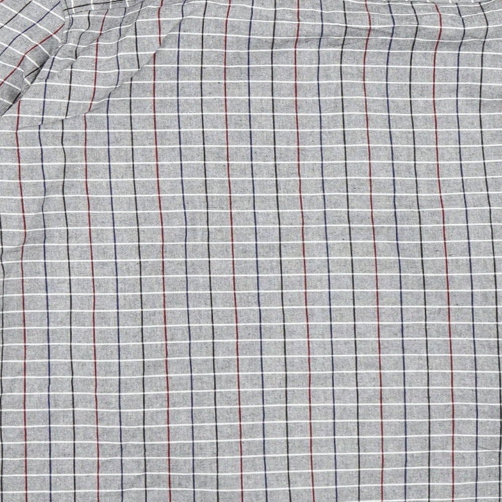 Preworn Mens Grey Check   Button-Up Size XL