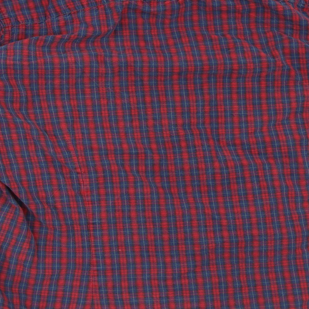 NEXT Mens Red Check   Button-Up Size 2XL