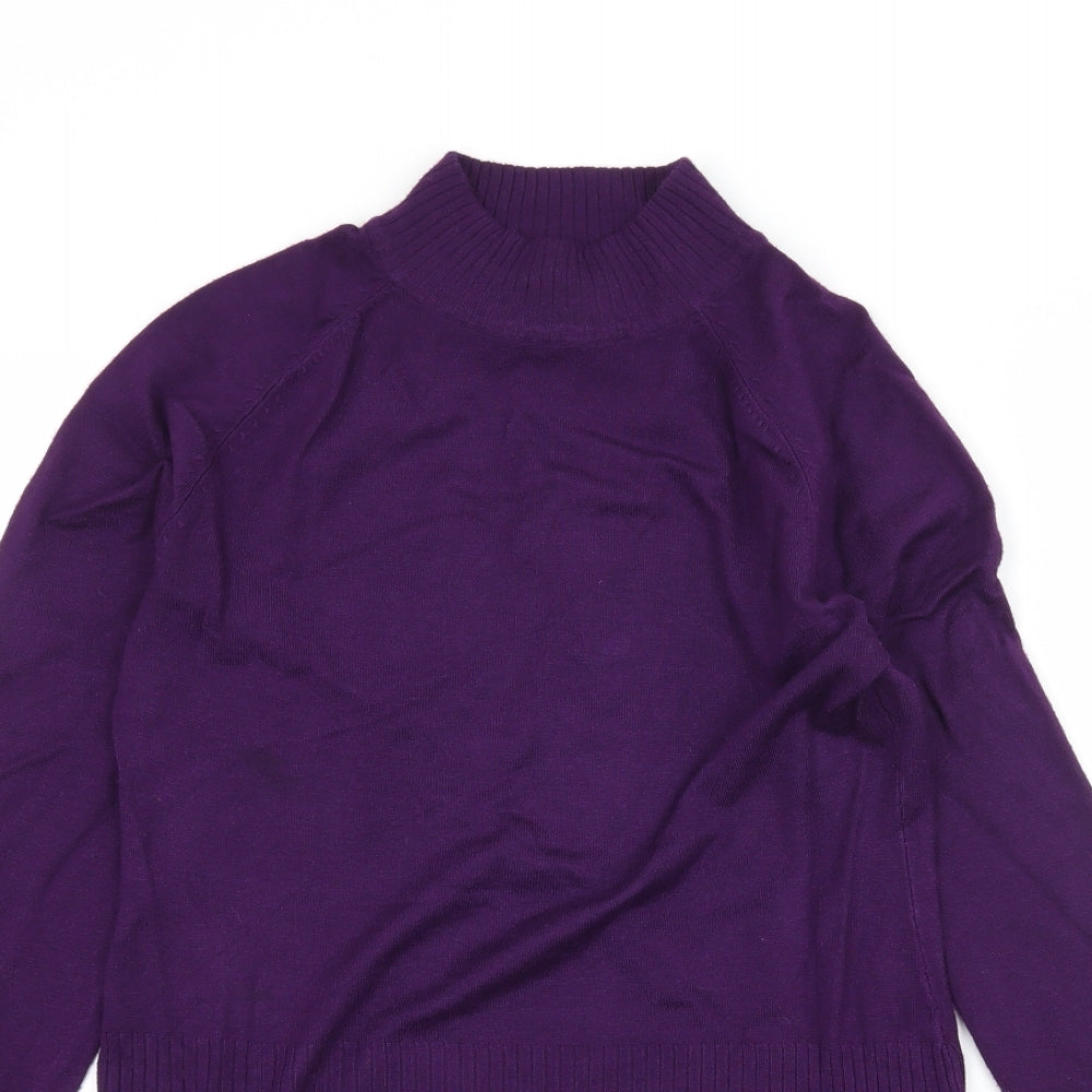 New Look Womens Purple  Knit Pullover Jumper Size 8