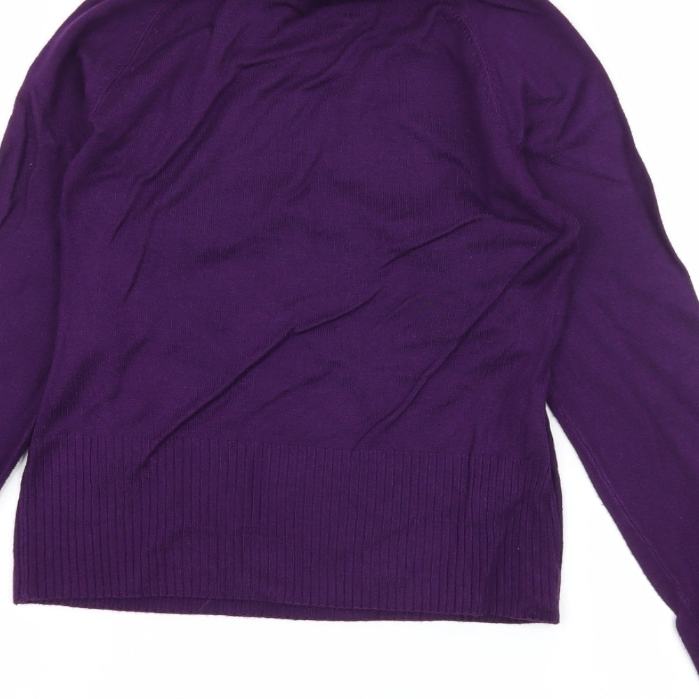 New Look Womens Purple  Knit Pullover Jumper Size 8