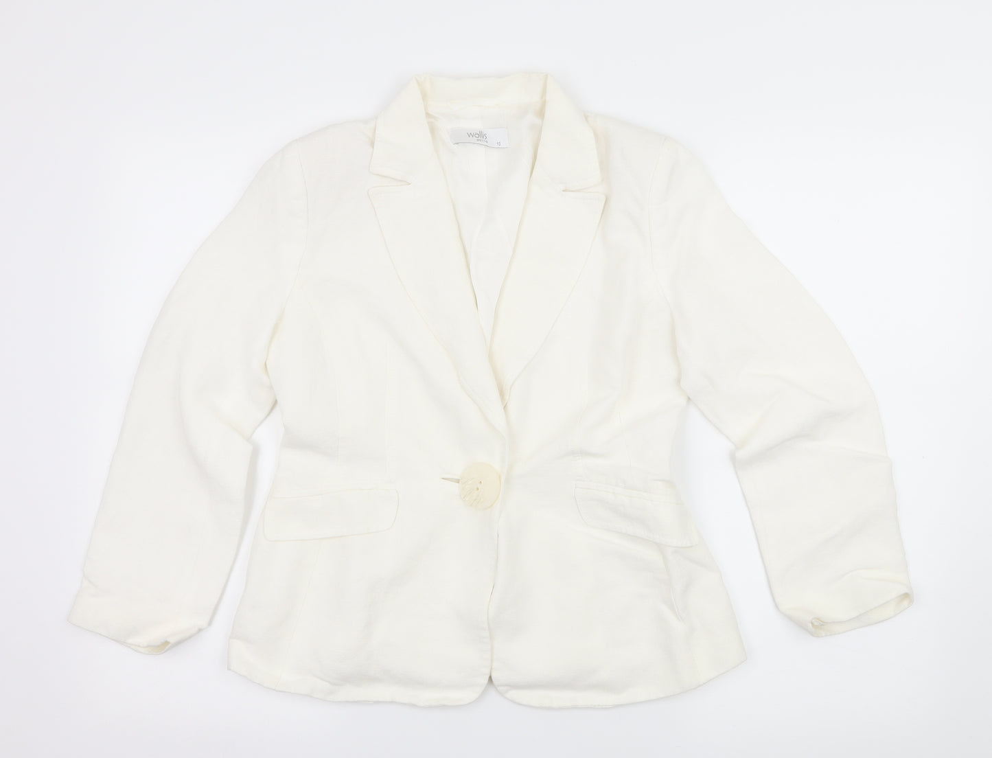 Wallis Womens White   Jacket Blazer Size 10