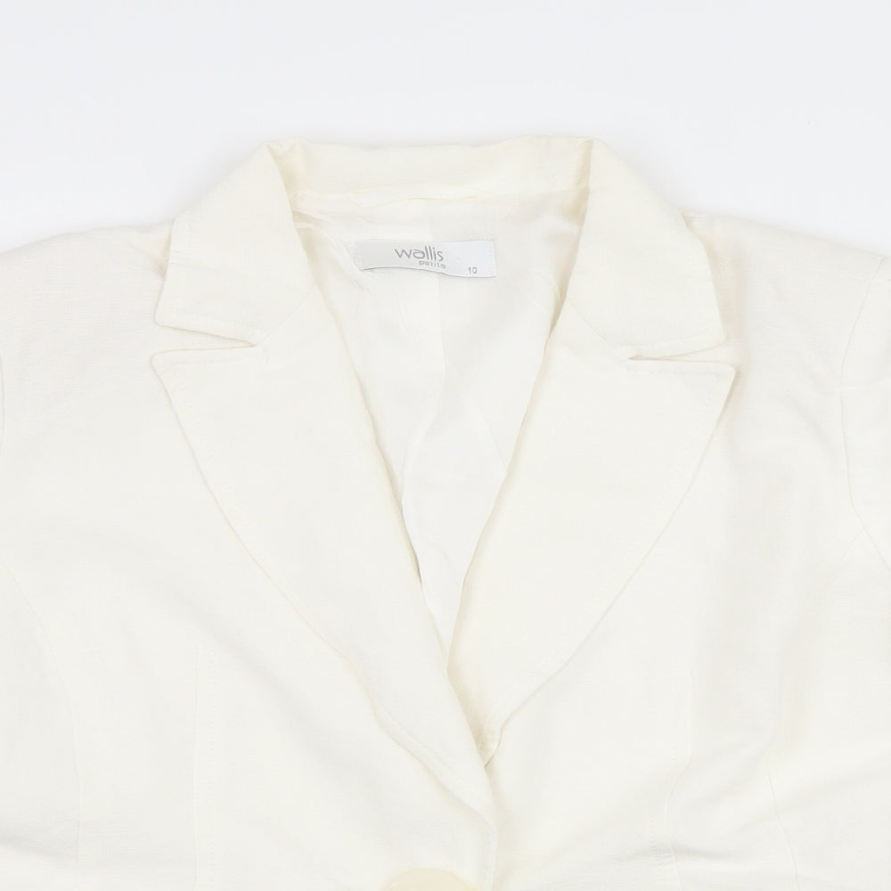 Wallis Womens White   Jacket Blazer Size 10