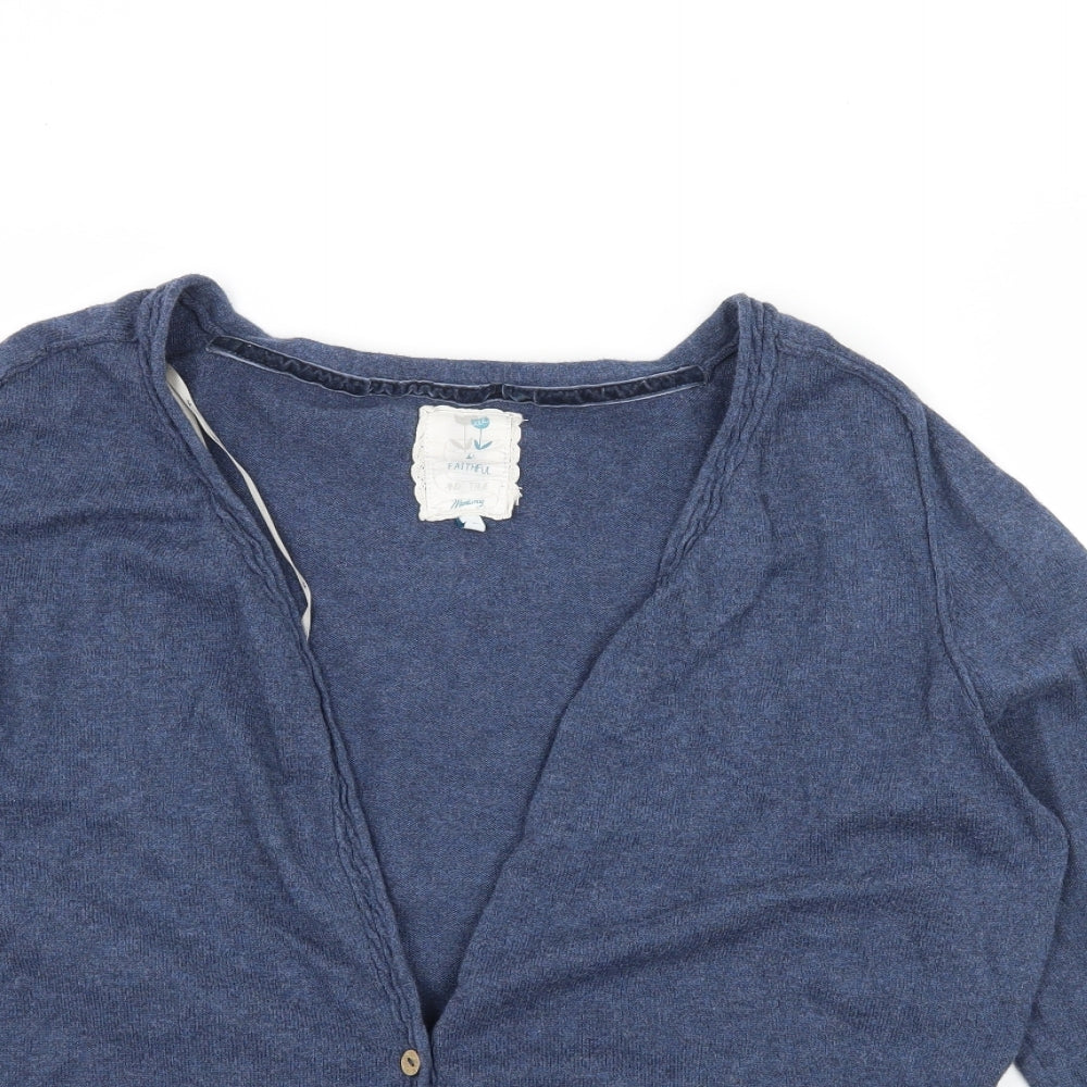 MANTARAY Womens Blue  Knit Cardigan Jumper Size 16
