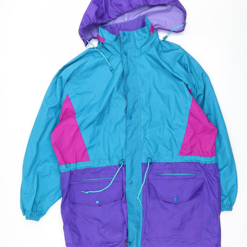 Sporting Life Mens Blue Geometric  Rain Coat Coat Size S