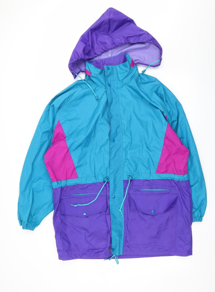 Sporting Life Mens Blue Geometric Rain Coat Coat Size S