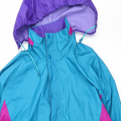 Sporting Life Mens Blue Geometric  Rain Coat Coat Size S