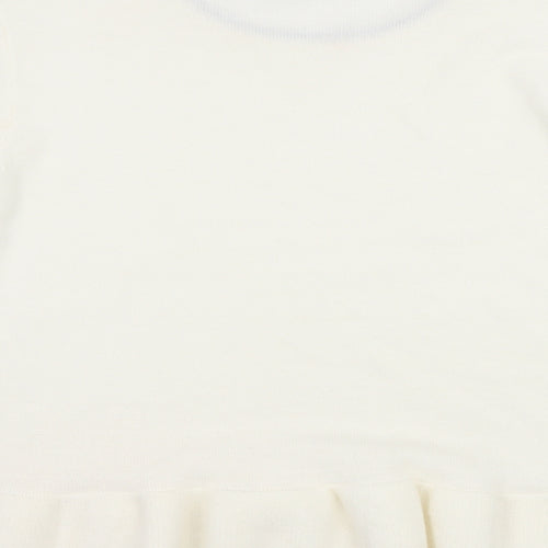Per Una Womens White  Knit Pullover Jumper Size 14