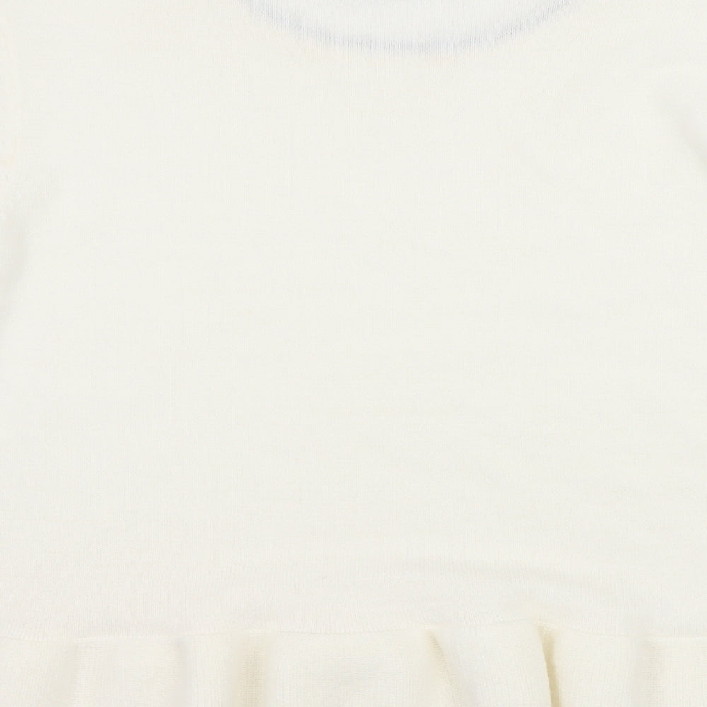 Per Una Womens White  Knit Pullover Jumper Size 14