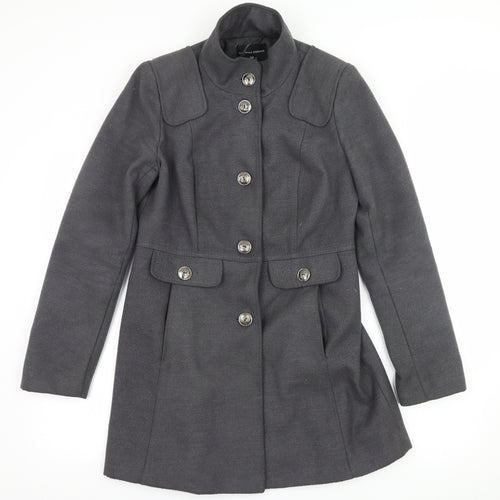 Dorothy Perkins Womens Grey   Pea Coat Jacket Size 12