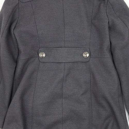 Dorothy Perkins Womens Grey   Pea Coat Jacket Size 12