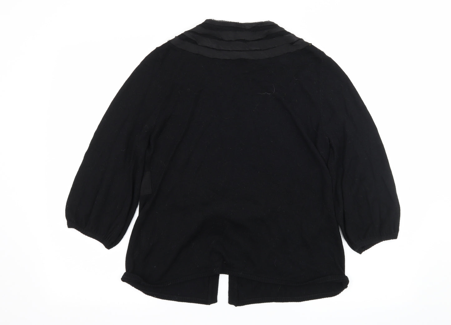 Per Una Womens Black  Knit Cardigan Jumper Size 16
