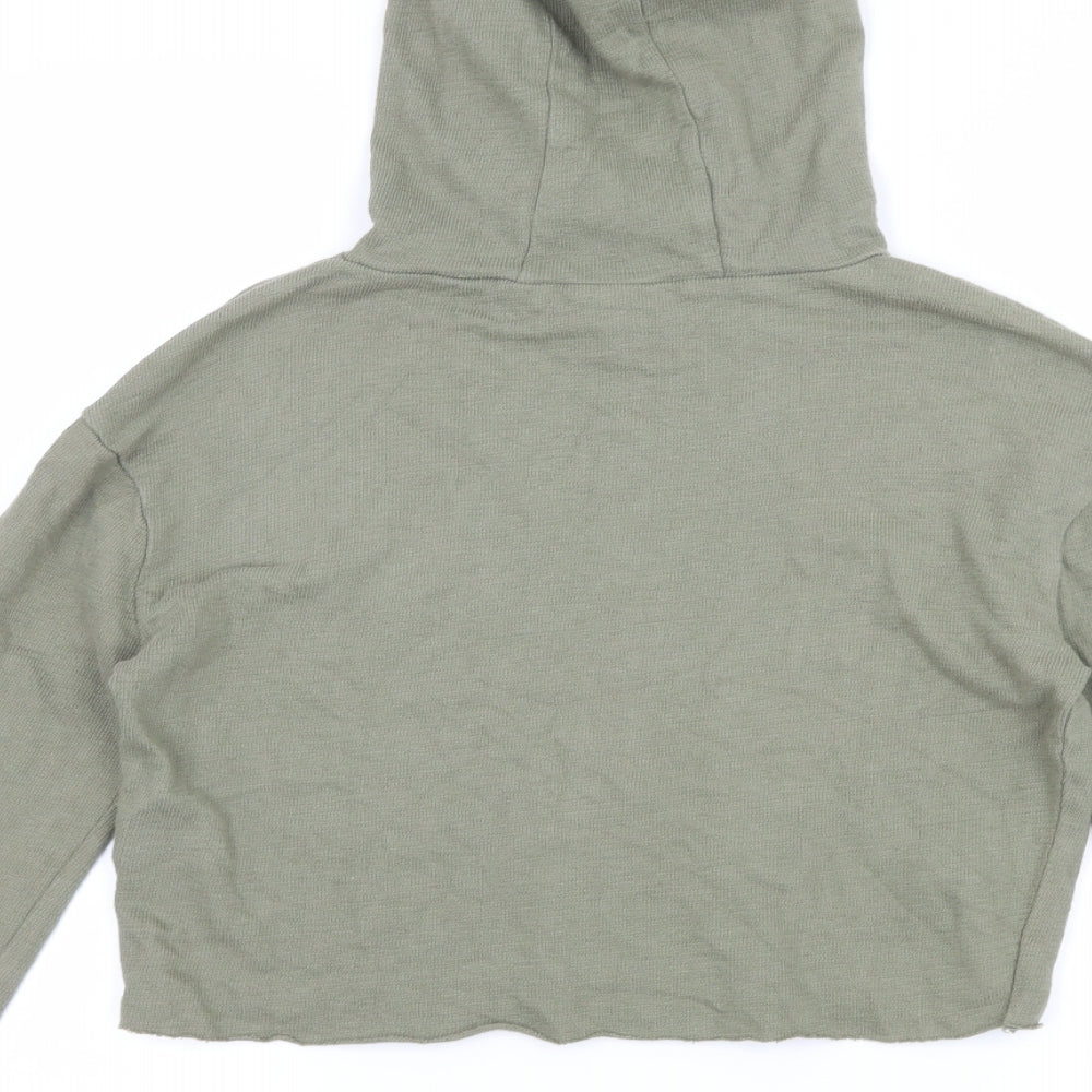 Miss Evie Girls Green  Jersey Pullover Hoodie Size 9-10 Years  - Girls Can Do Anything