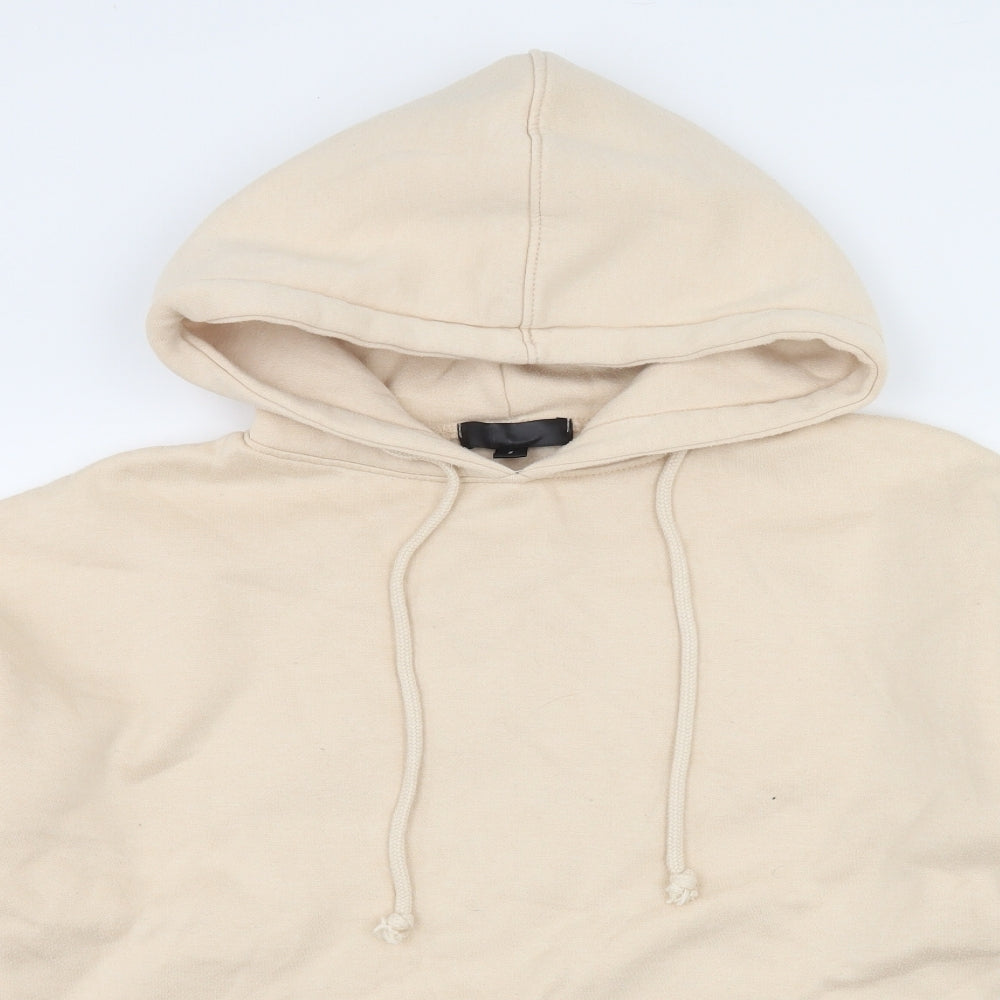 Missguided Womens Ivory  Jersey Pullover Hoodie Size S