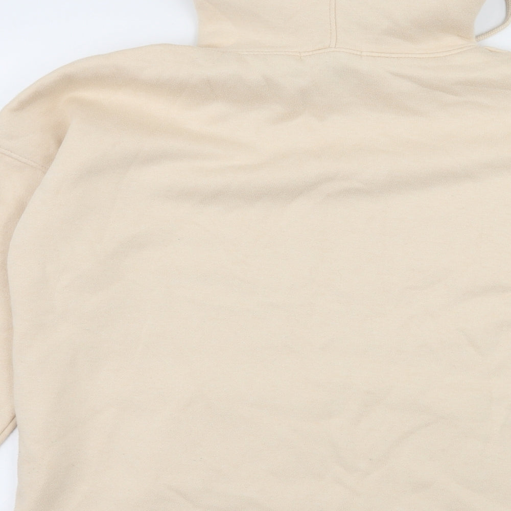 Missguided Womens Ivory  Jersey Pullover Hoodie Size S
