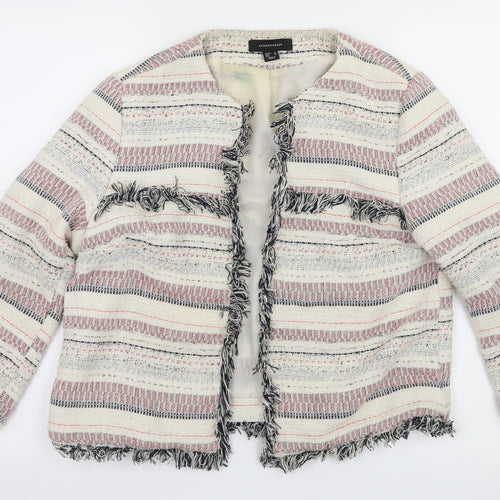 Atmosphere Womens Ivory Striped  Jacket  Size 12