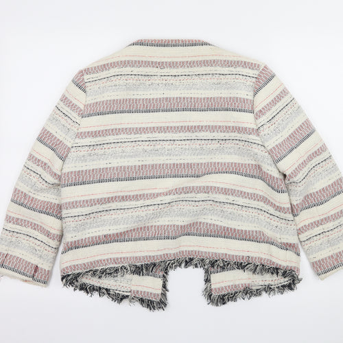 Atmosphere Womens Ivory Striped  Jacket  Size 12
