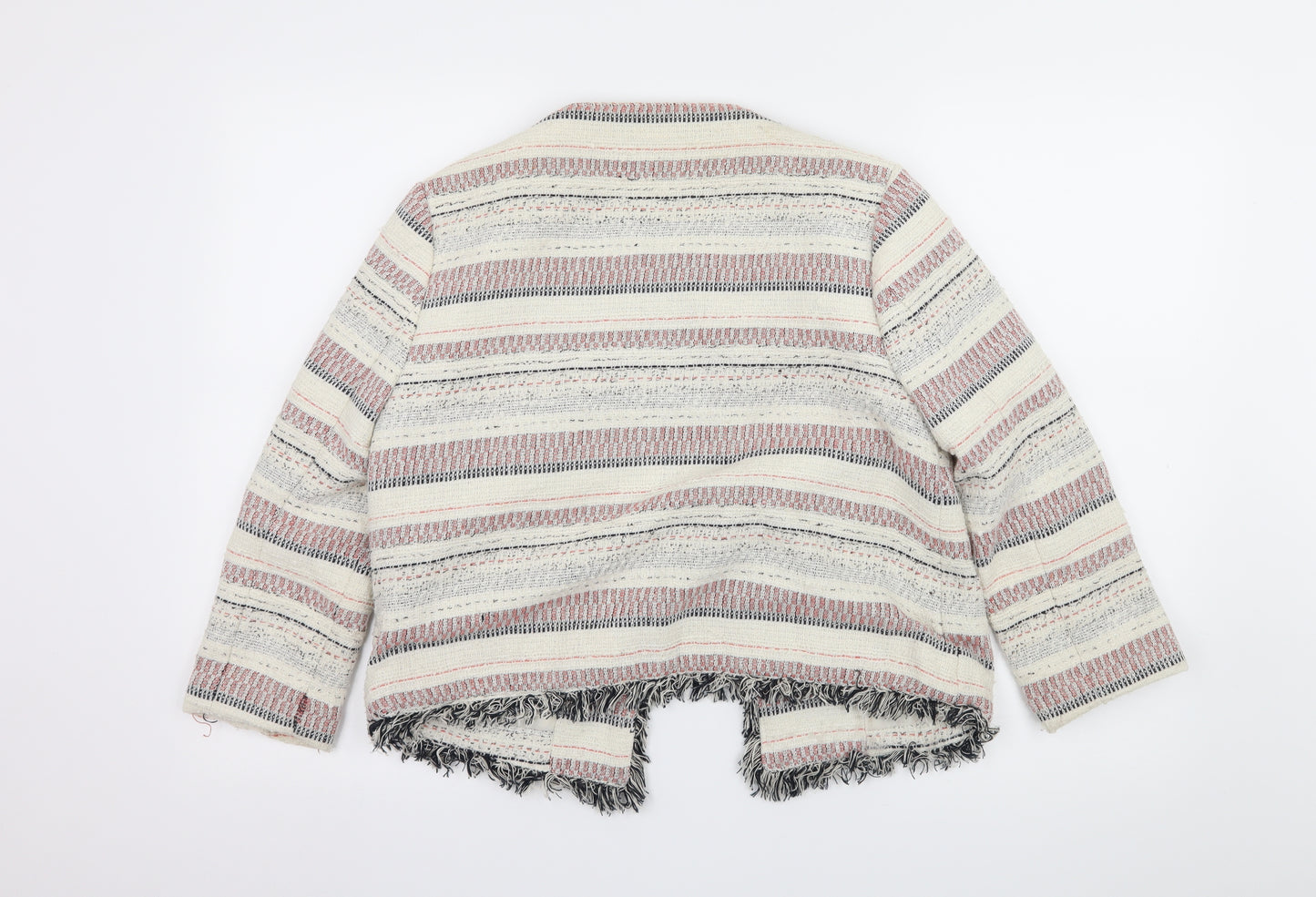 Atmosphere Womens Ivory Striped  Jacket  Size 12