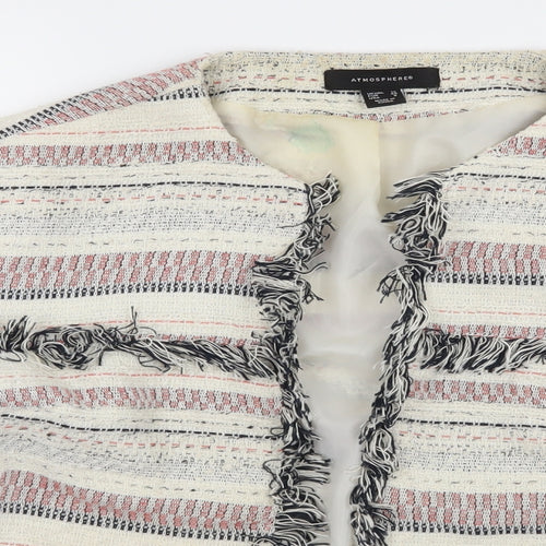 Atmosphere Womens Ivory Striped  Jacket  Size 12