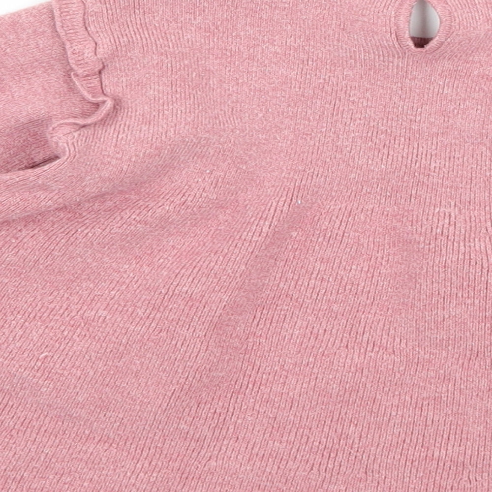 Zara Girls Pink  Knit Pullover Jumper Size 2-3 Years
