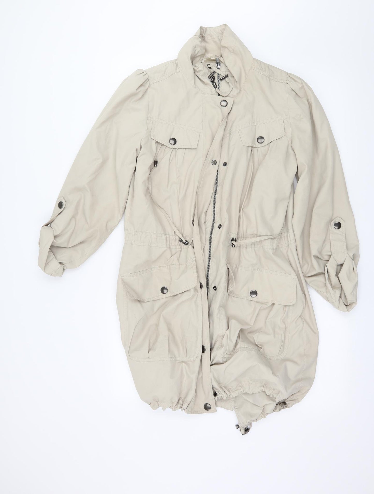 Marks and Spencer Womens Ivory   Parka Coat Size 10