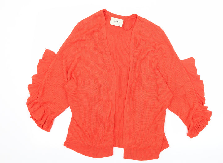 Papaya Womens Orange Knit Cardigan Jumper Size S