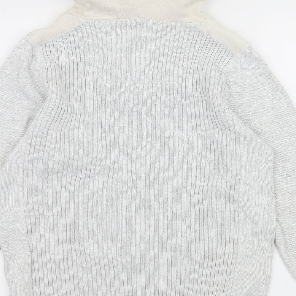 NEXT Mens Grey  Knit Pullover Hoodie Size S