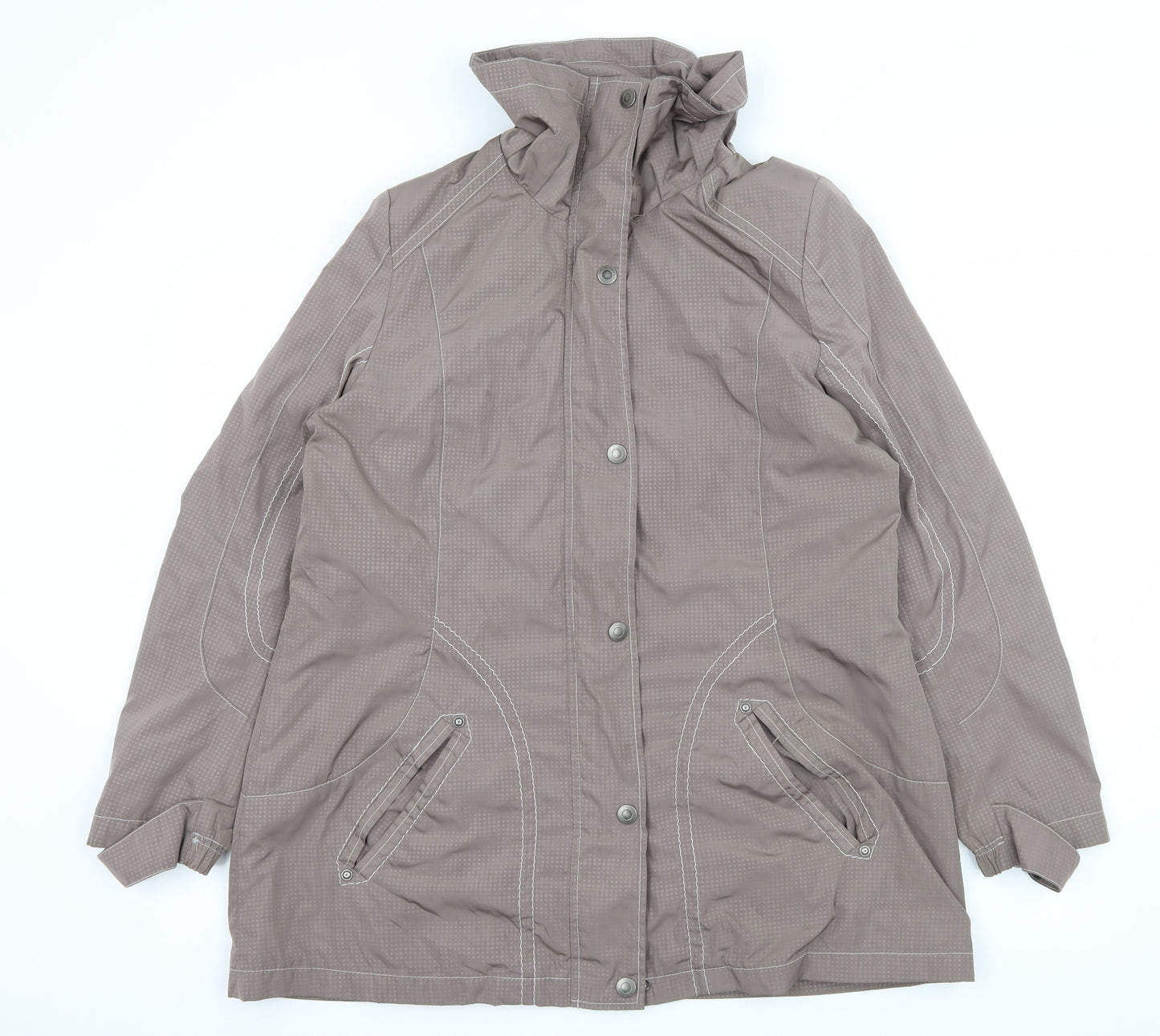 Klass Collection Womens Brown Polka Dot  Jacket  Size 16