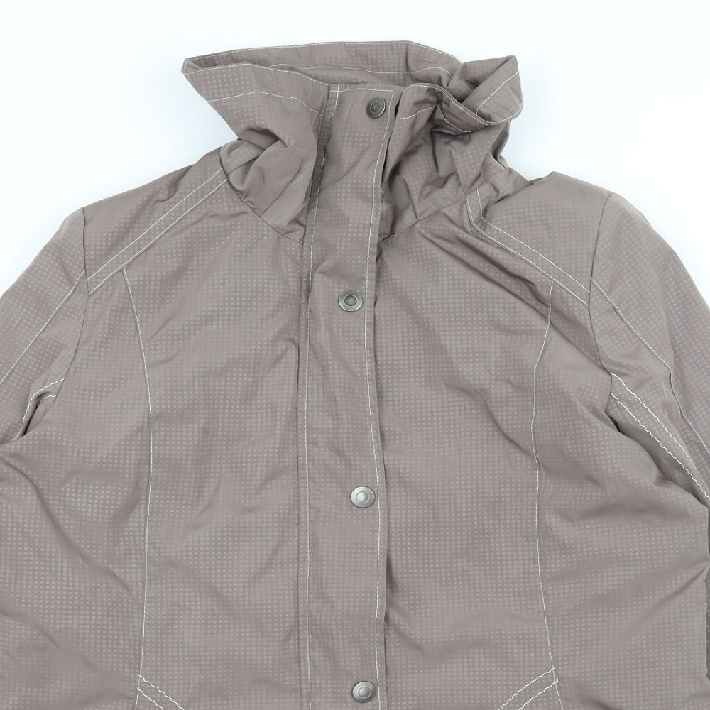 Klass Collection Womens Brown Polka Dot  Jacket  Size 16