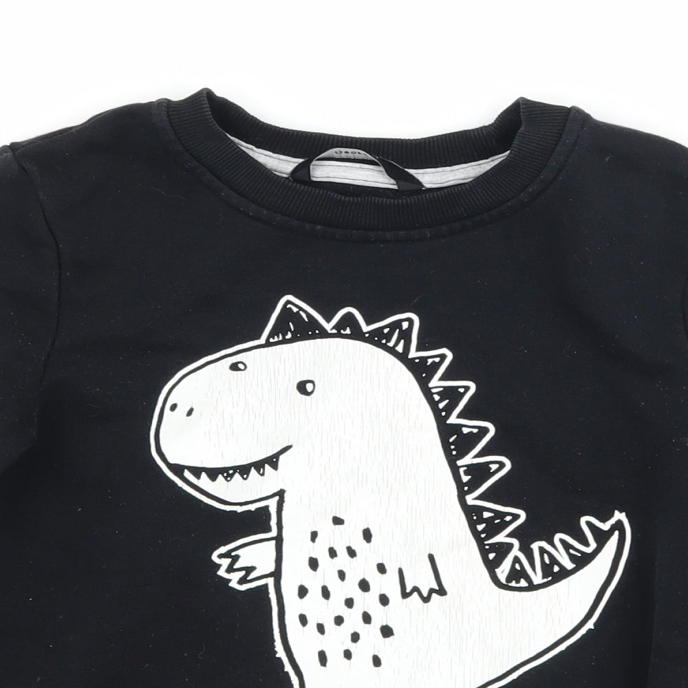 George Boys Black  Jersey Pullover Sweatshirt Size 4-5 Years  - Dinosaur