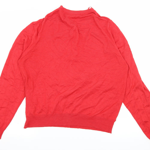 Marks and Spencer Womens Red  Knit Cardigan Jumper Size 18