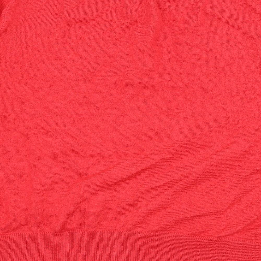 Marks and Spencer Womens Red  Knit Cardigan Jumper Size 18