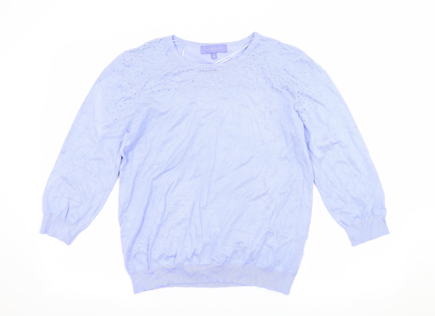 Autonomy Womens Blue  Jersey Pullover Jumper Size M