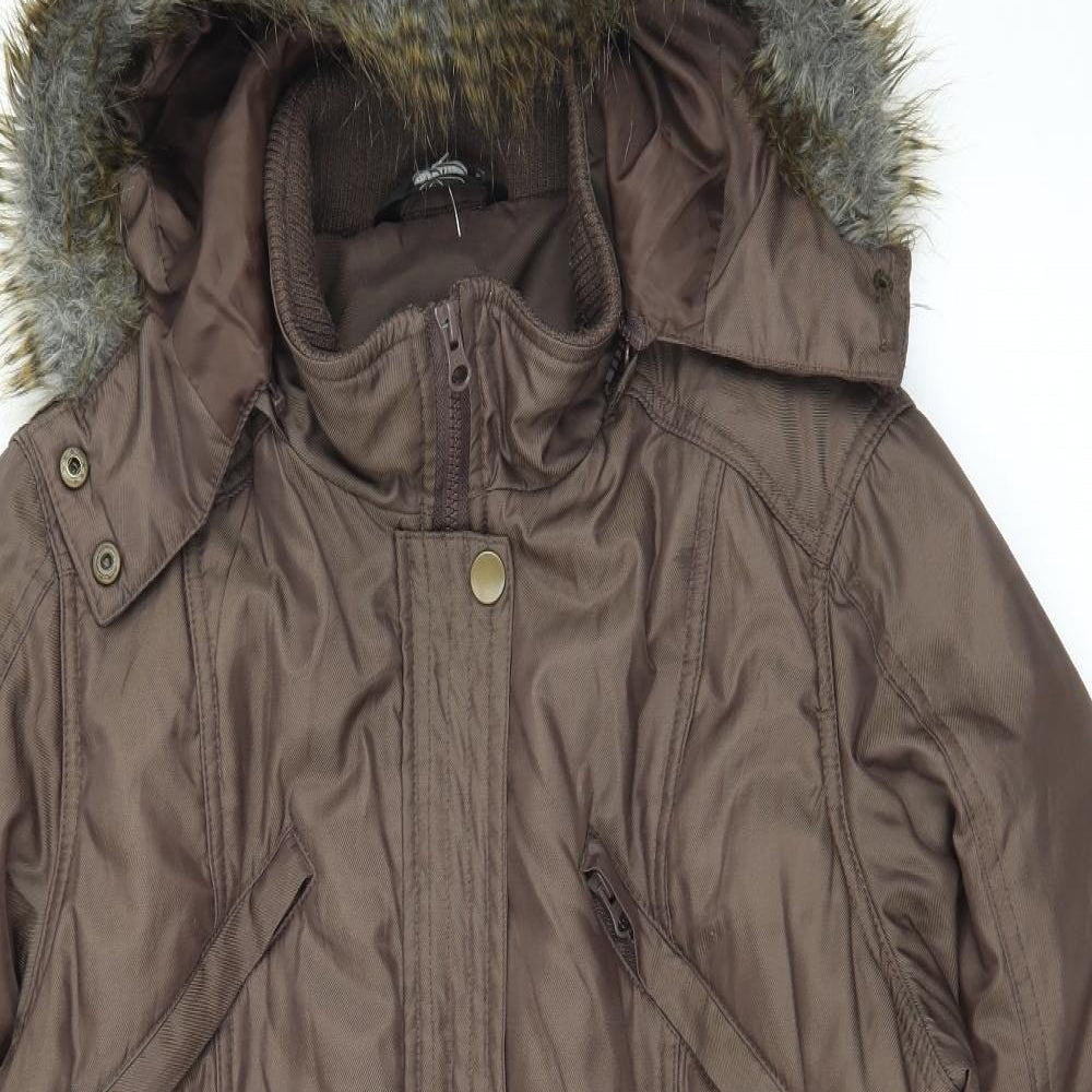 Bonmarché Womens Brown   Parka Coat Size 16
