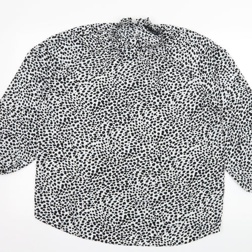 Primark Womens White Polka Dot  Basic Blouse Size 12