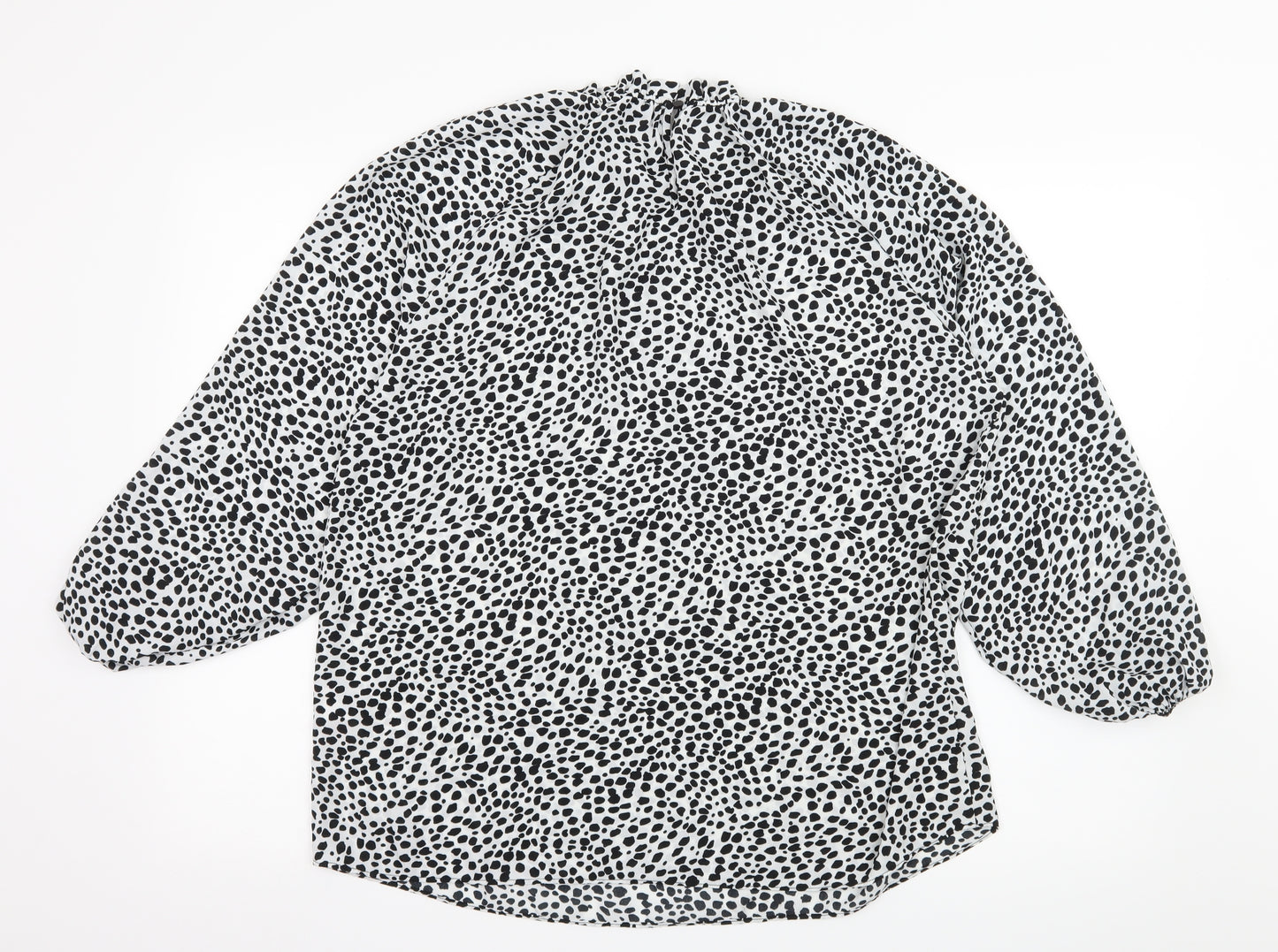 Primark Womens White Polka Dot  Basic Blouse Size 12