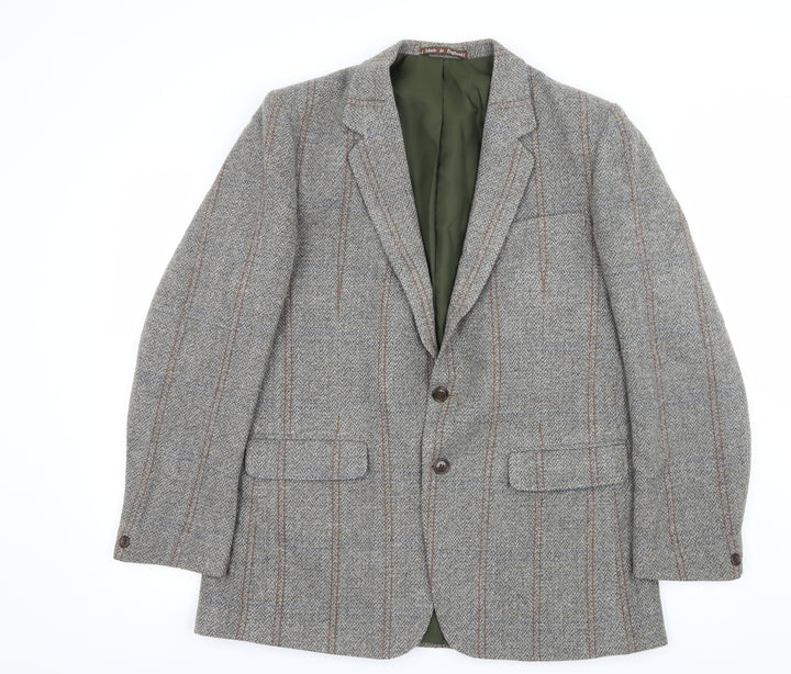 Coes Mens Grey Striped  Jacket Blazer Size L