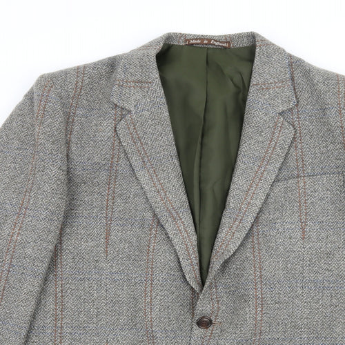 Coes Mens Grey Striped  Jacket Blazer Size L