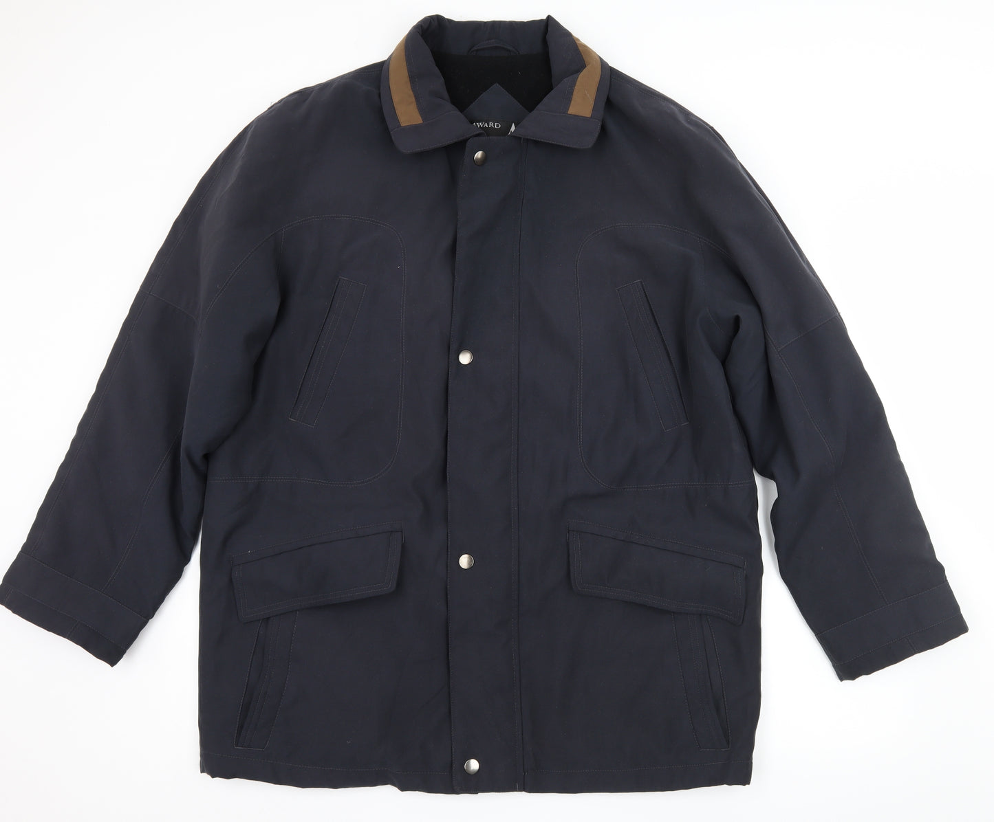 Award Mens Blue   Overcoat Coat Size L