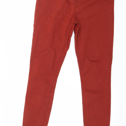 Papaya Womens Red  Denim Skinny Jeans Size 12 L29 in