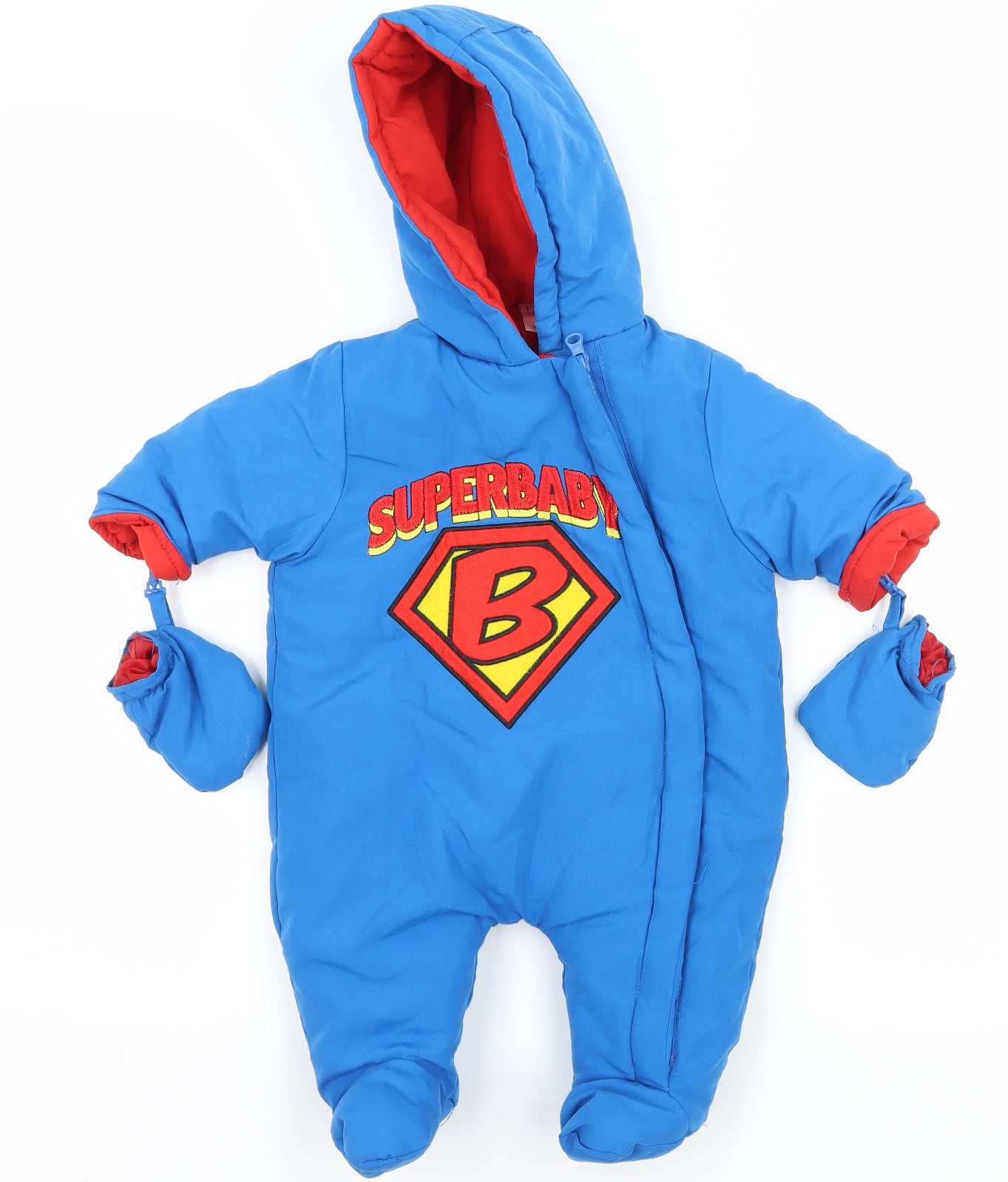 Little but Loud Boys Blue   Basic Coat Snowsuit Size 0-3 Months  - Superbaby