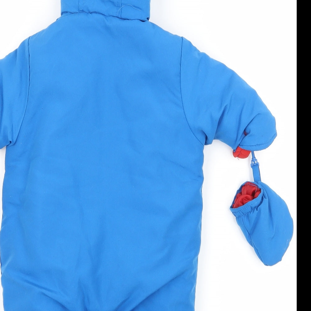 Little but Loud Boys Blue   Basic Coat Snowsuit Size 0-3 Months  - Superbaby